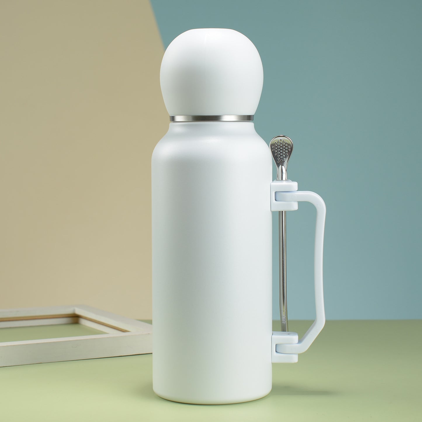 1.3L Outdoor 304 Stainless Steel Thermos With handle and mate cup, including bombilla