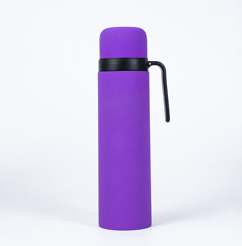 1000ml/32oz Double Wall Insulated Thermos with Handle Yerba Mate Thermos with Mug Lid