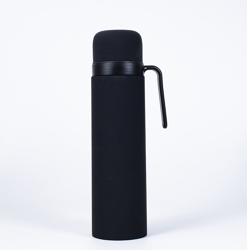 1000ml/32oz Double Wall Insulated Thermos with Handle Yerba Mate Thermos with Mug Lid