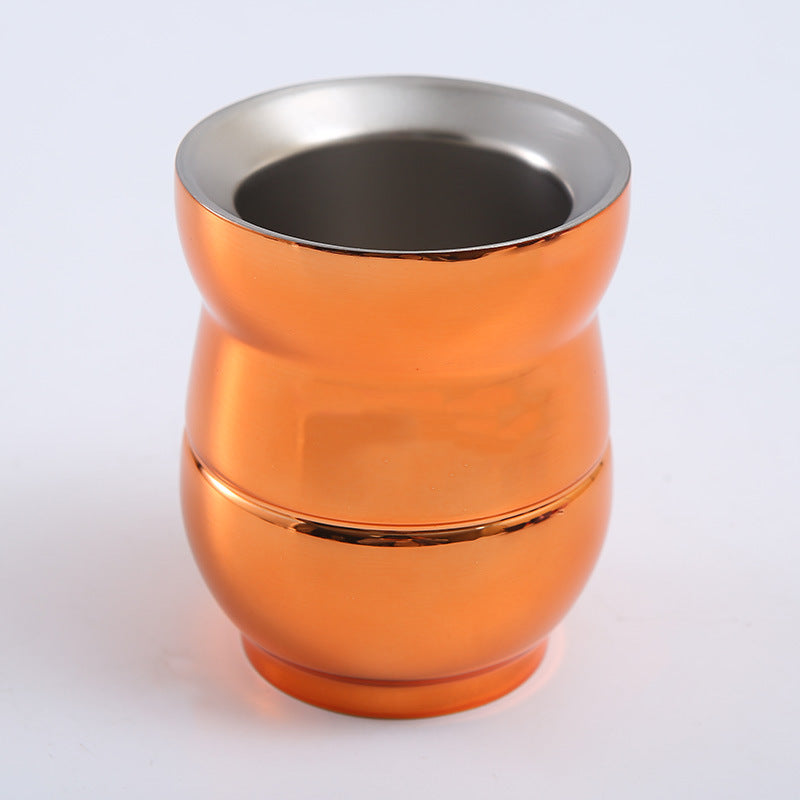 180ml Argentina Stainless Steel Double Wall Yerba Mate gourd Mate cup