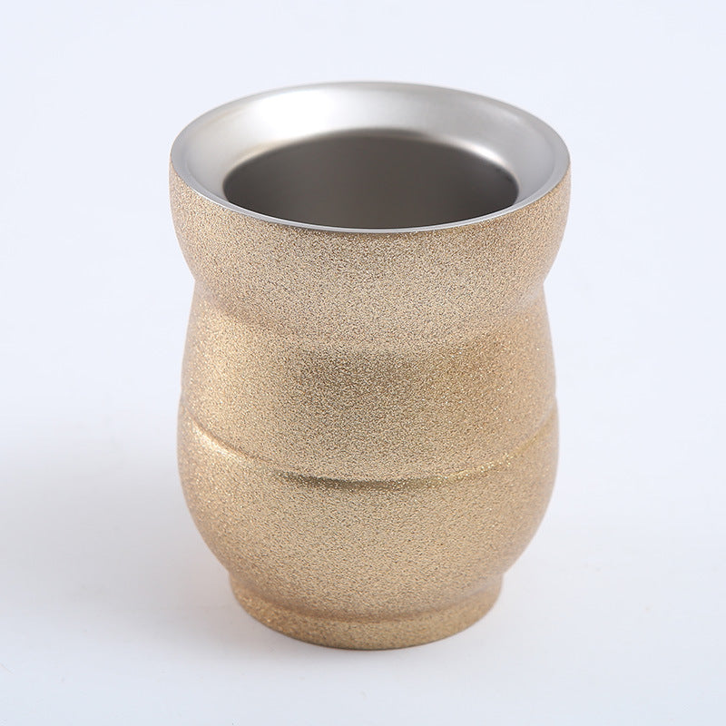 180ml Argentina Stainless Steel Double Wall Yerba Mate gourd Mate cup