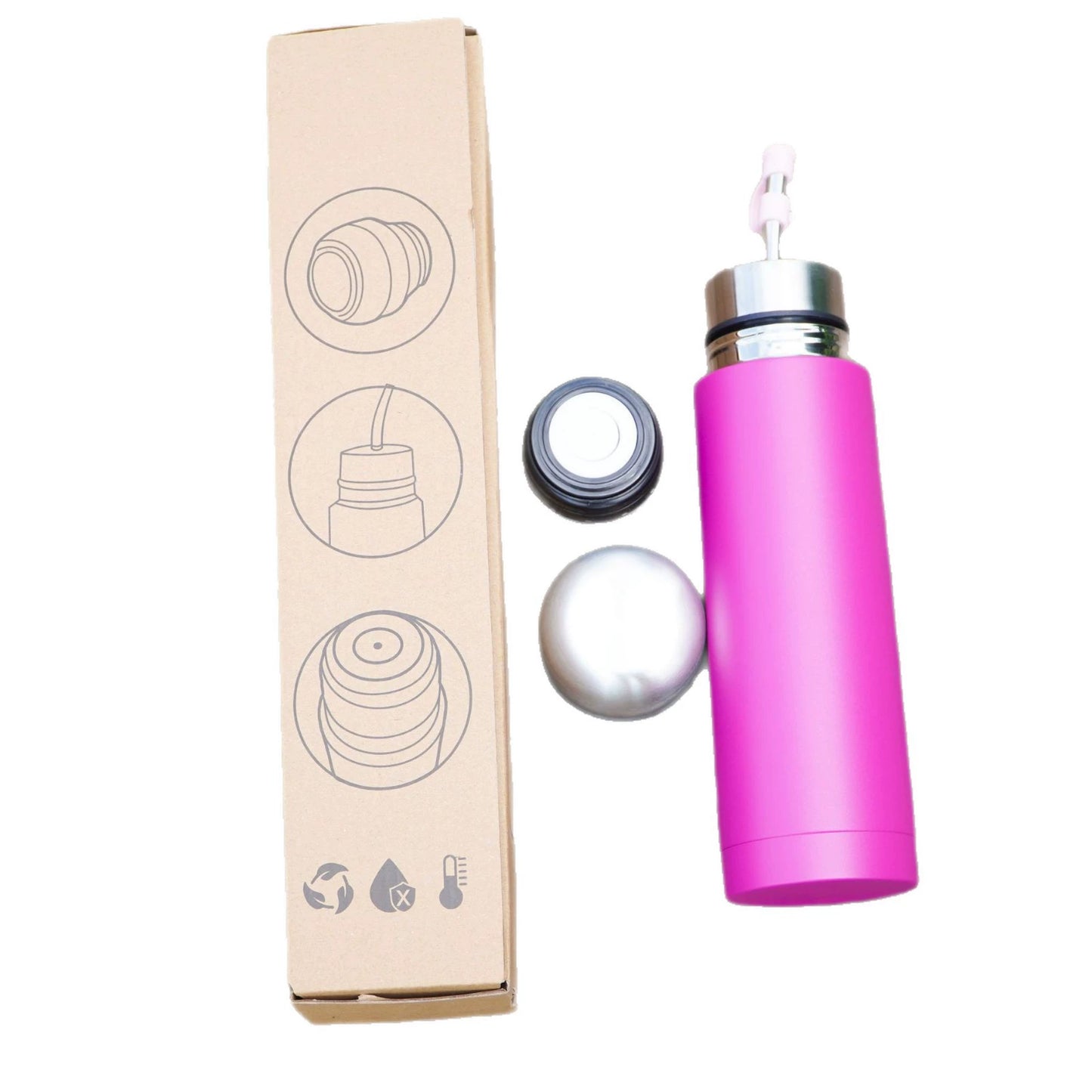 South American mate tea cup, outdoor sports water bottle, bullet style, double-walled, multi-functional, 3-in-1 press lid thermos flask.