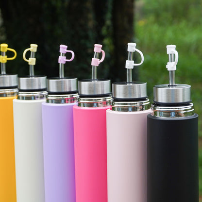 South American mate tea cup, outdoor sports water bottle, bullet style, double-walled, multi-functional, 3-in-1 press lid thermos flask.